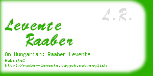 levente raaber business card